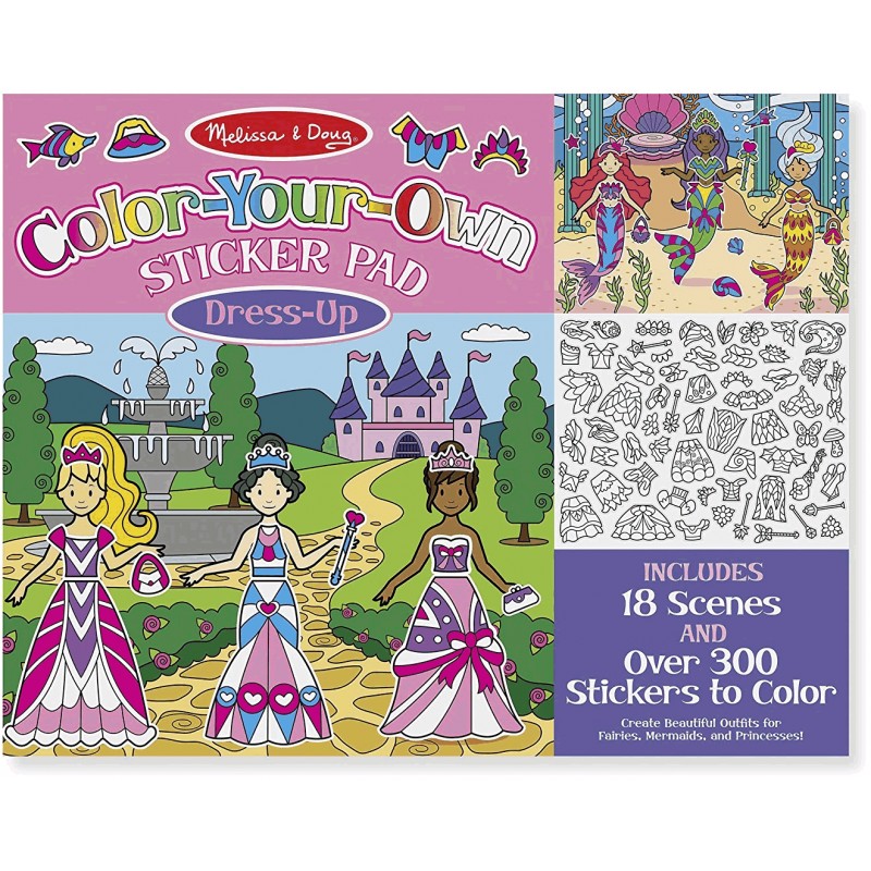 Color Your Own Sticker Pad - Dress Up