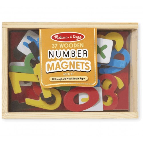 Wooden Number Magnets