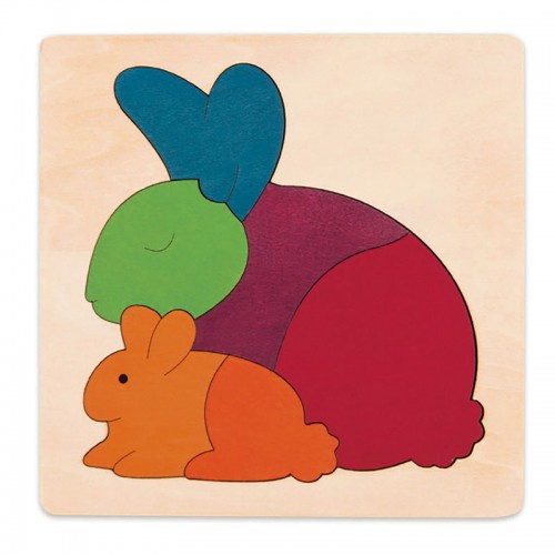 Rainbow Rabbit - Wooden Puzzle - 7 pcs