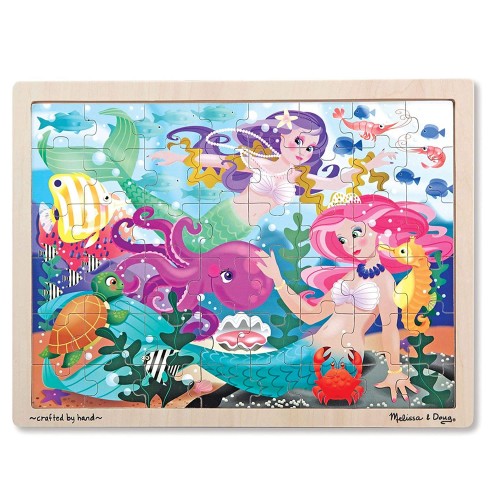 Mermaid Fantasea Wooden Puzzle - 48pcs