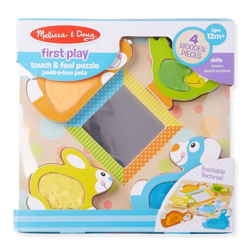 First Play - Touch &amp; Feel Puzzle - Peek-a-Boo Pets