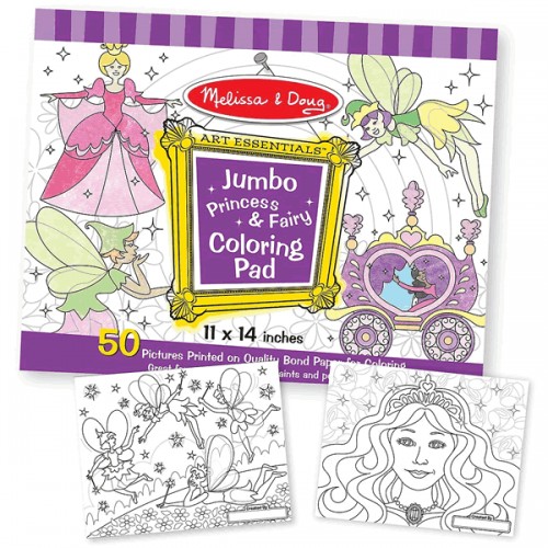 Jumbo Coloring Pad - Princess & Fairy