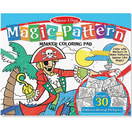Magic-Patterns Coloring Pad - Blue